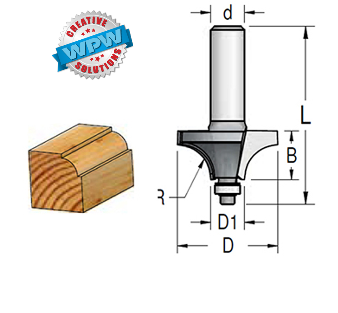 Beading Bit 25.4x11x61x12.7Sh R6.3 (Bearing)