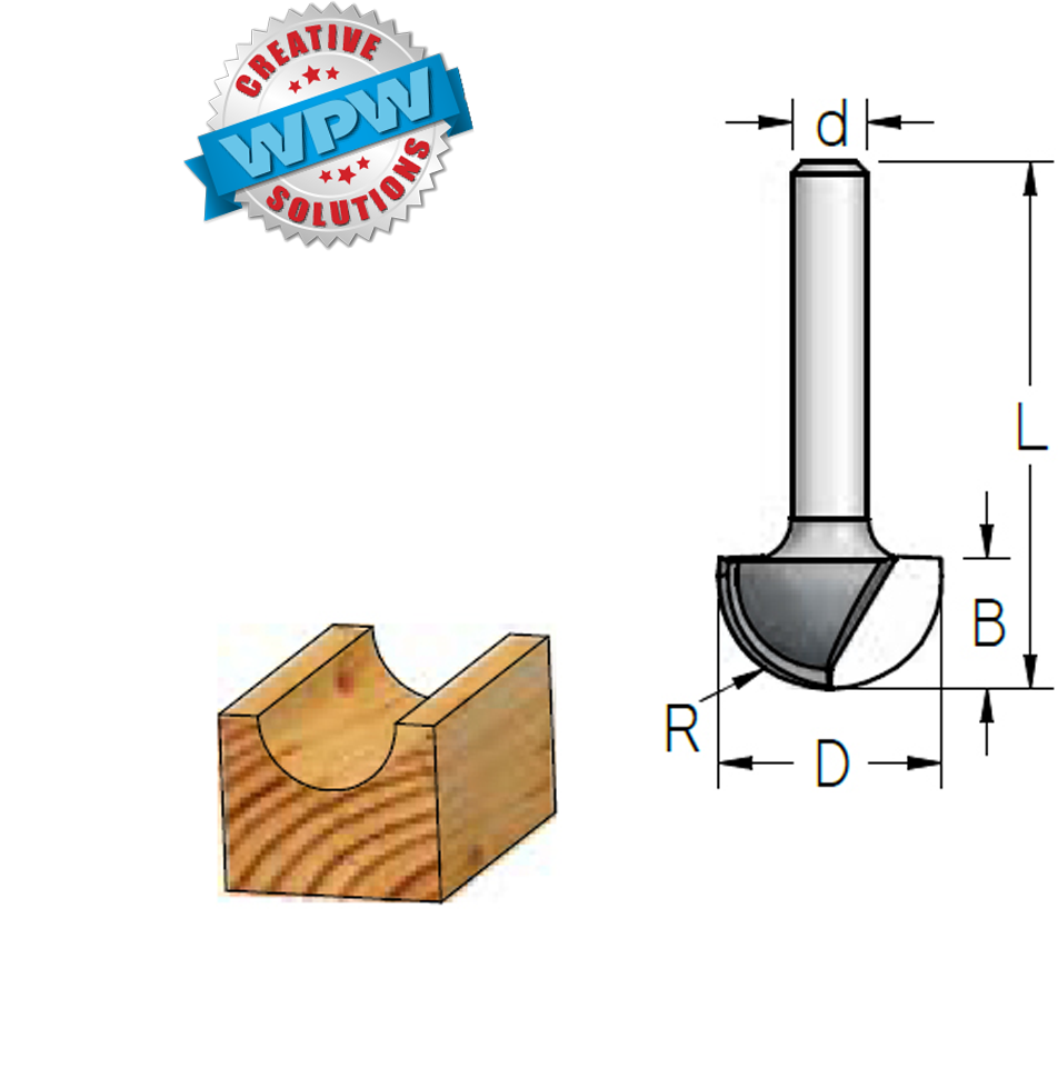 Classical Core Bit 12.7x9x41x6.35Sh R6.3