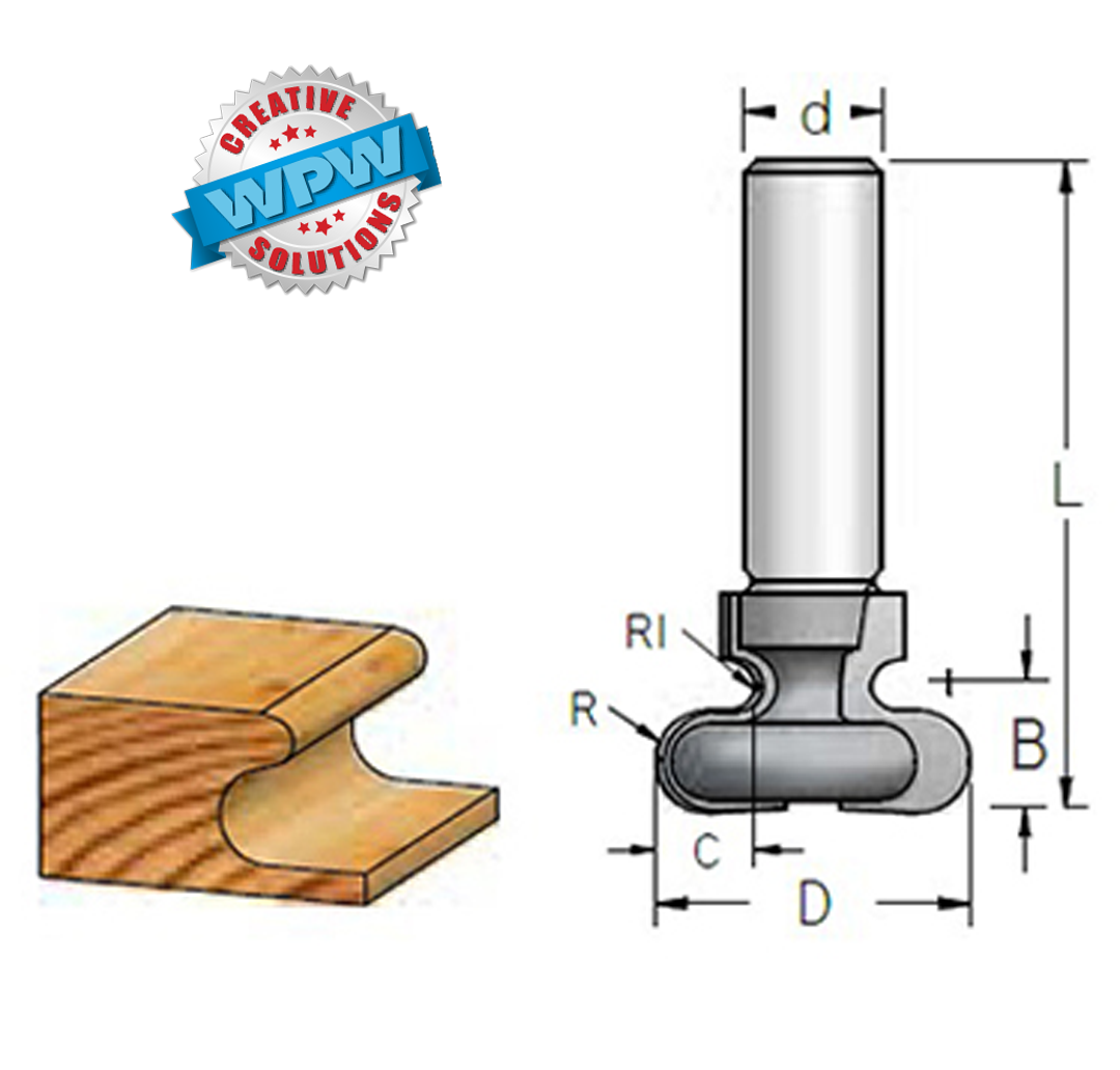 Finger Grip Bit 31.8x12x12.7S R4.8/R2.5