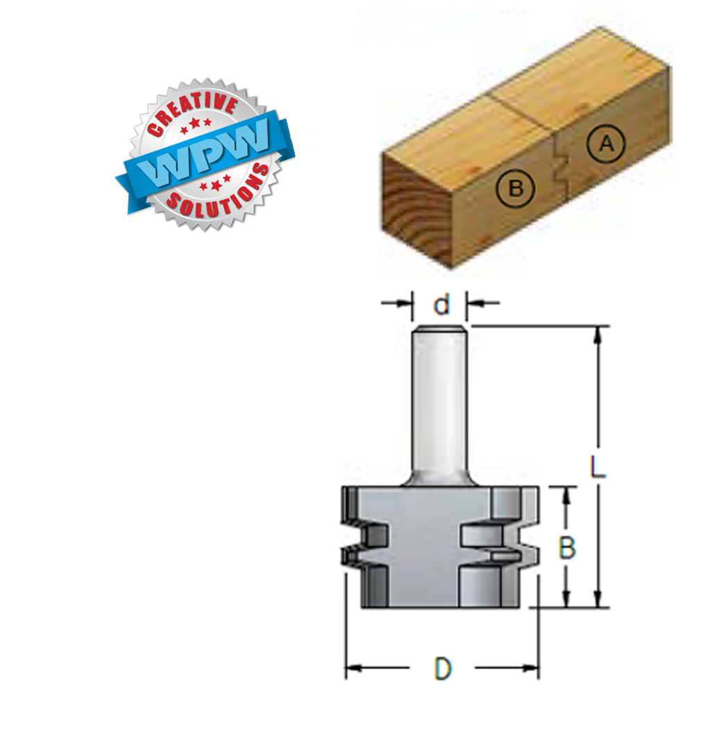 Glue Joint Bit 47x28x66x12.7Sh