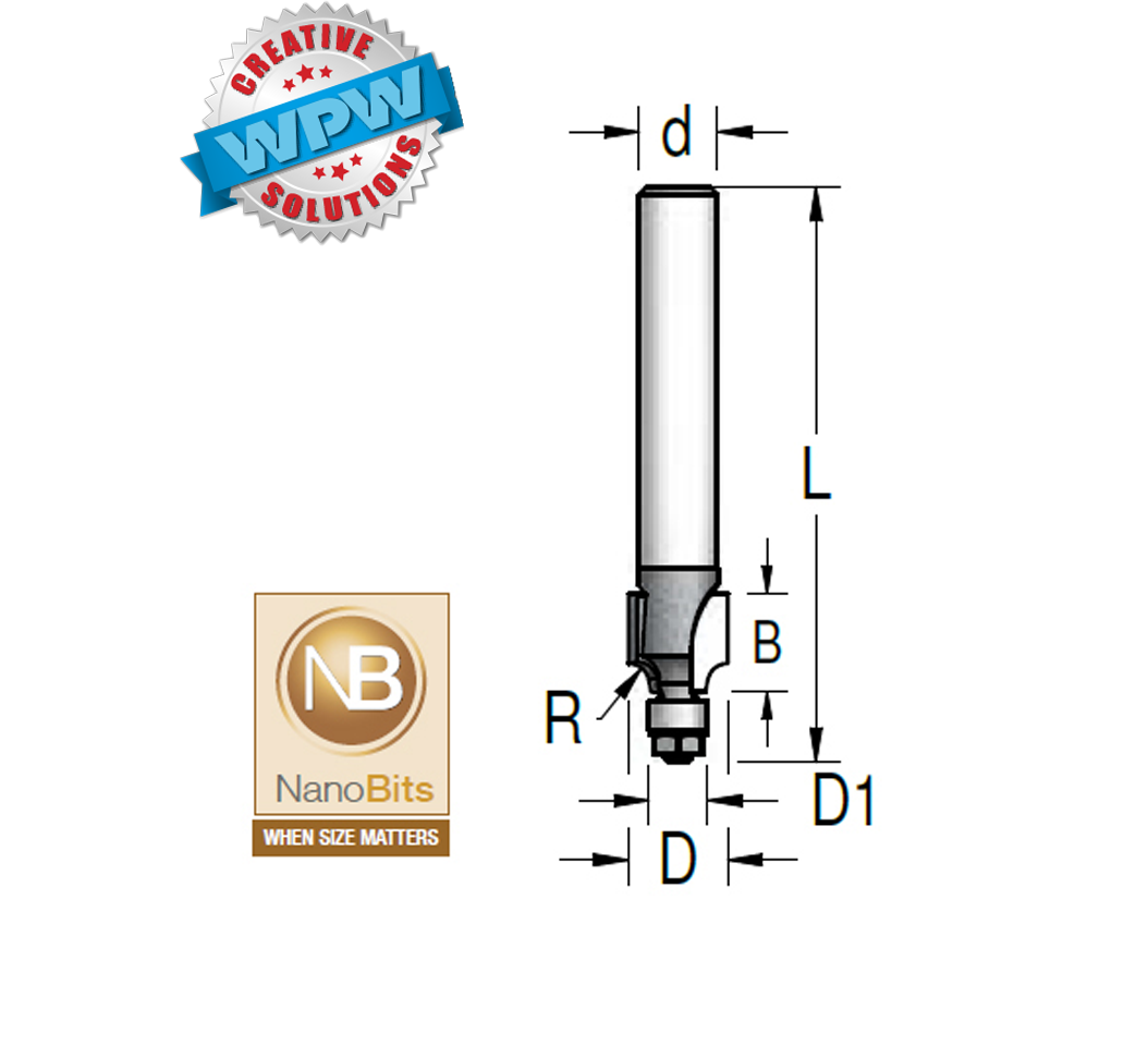 Rounding Over Bit 11.1x11.1x6.35Sh R3.2