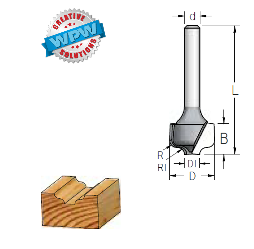 Ogee Bit 35x9.5x12.7Sh R3.2