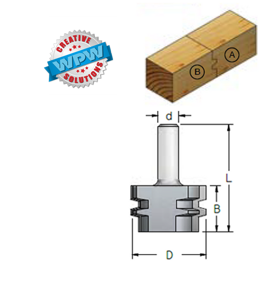 Glue Joint Bit 47x28x66x12.7Sh